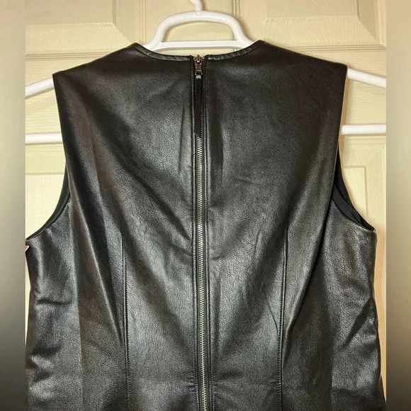 SPANX Leather-Like Sleeveless Sheath Dress Luxe Black / S - Picture 5 of 11